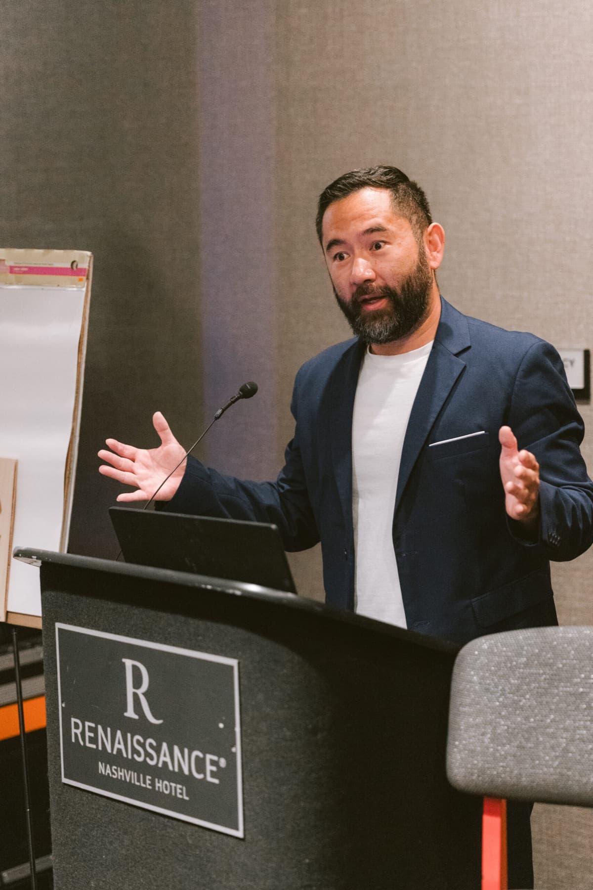 Mike presenting at a conference
